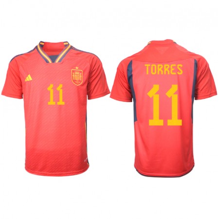 Camiseta de fútbol España Ferran Torres 11 1ª equipación Copa Mundo 2022 Camiseta de fútbol España Ferran Torres 11 1ª equipación Copa Mundo 2022